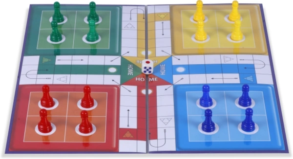 GEMS LUDO SNAKES & LADDERS BOARD GAME - 9" X 9"